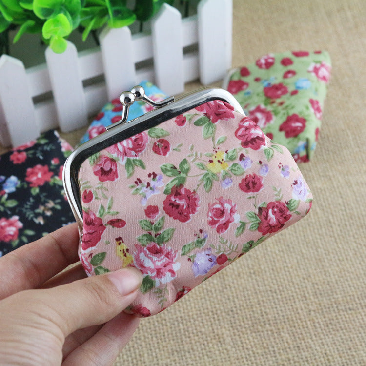 Coréen petite rose tissu dame enfants zéro sac à main petit portefeuille étudiant Mini coin sac petit
