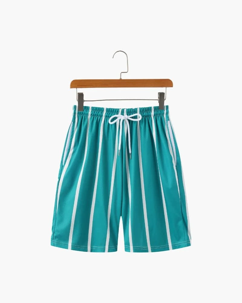 Short à trou d'épingle imprimé pour hommes occasionnels