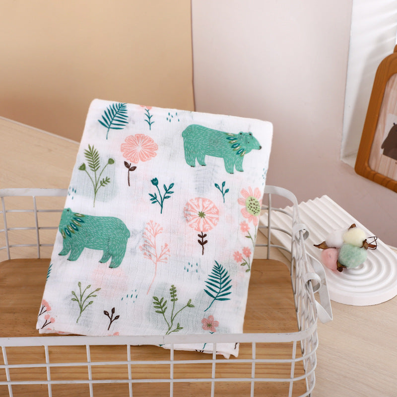 Double couche Gauze Gro-bag Muslin Nouveau-né Serviette de swap