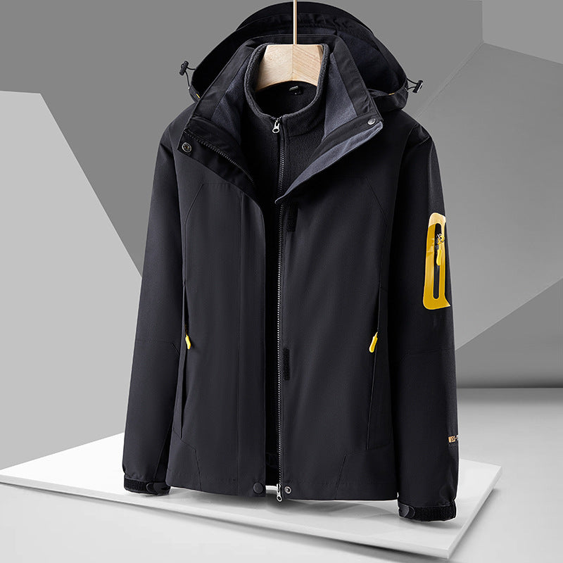 Veste Shell Outdoor Windproof avec une doublure intérieure amovible