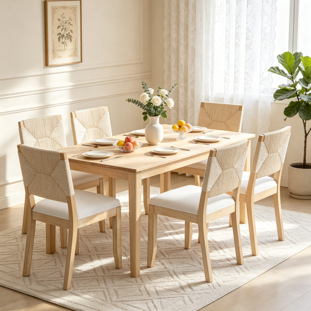 Chaises à manger à la campagne française Ensemble de 2
