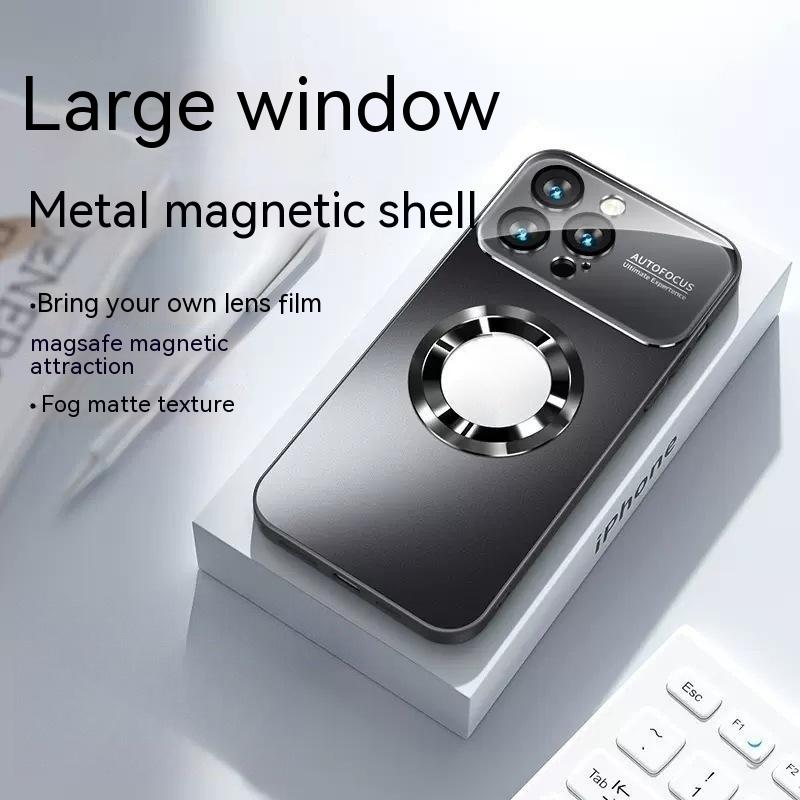 Cas de téléphone à aspiration magnétique à grande fenêtre applicable, congelé sans protection anti-goutte