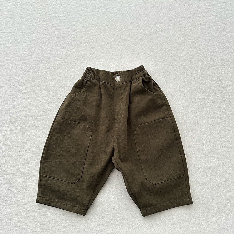 Ligne de pression Pantalons Baggy Lavés Patch Vintage Croped Pantalons Casual