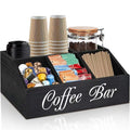 Organisateur de bureau de la boîte de rangement de café en réseau en bois
