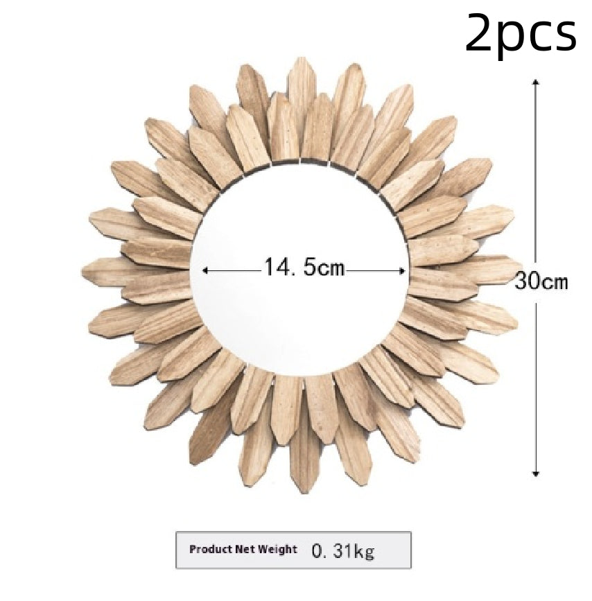 Style européen Solid Wood Finish Handmade Pending Mirror Homestay Hotel Entrée Decoratio