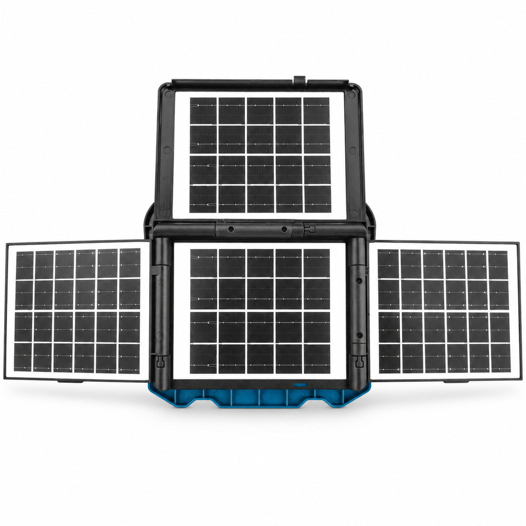 Puissance solaire Rechargeable Display Batterie Power Bank Fonction LED Lumière de travail W8151 3 Bleu