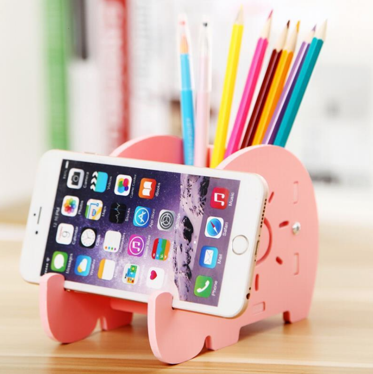 Multi-fonction stylo support créatif étudiant dessin animé enfants bureau petite boîte de stockage