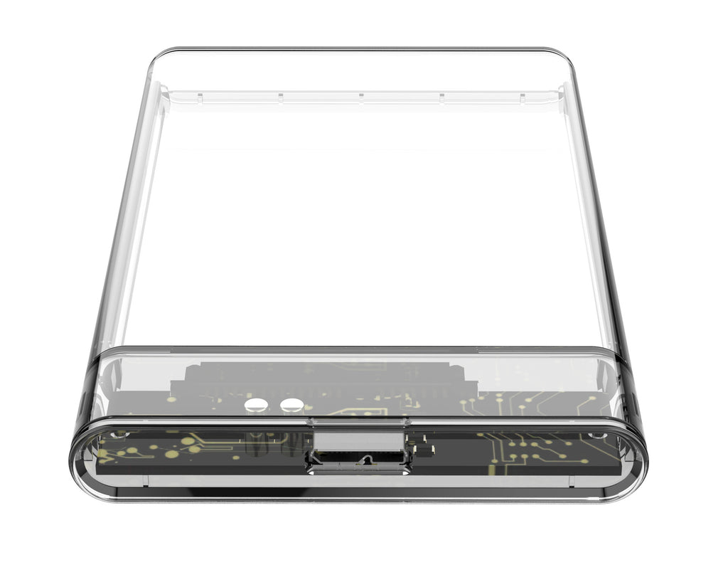 Boîte de disque dur transparente