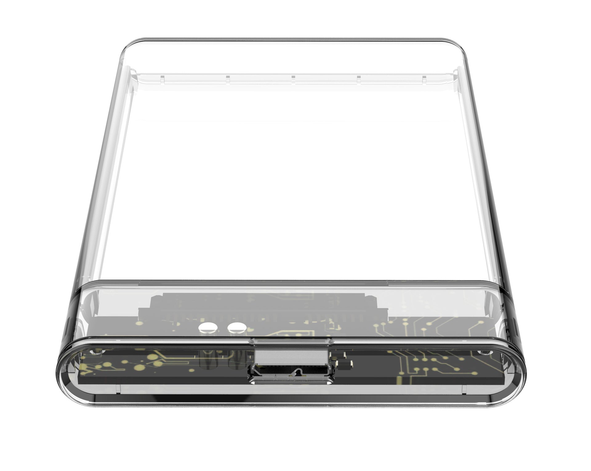 Boîte de disque dur transparente