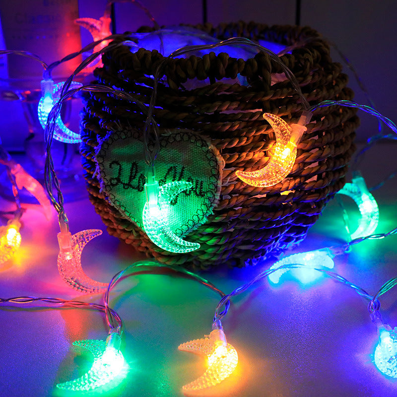 Creative Simple Moon Holiday Décoration Chaîne d'éclairage LED