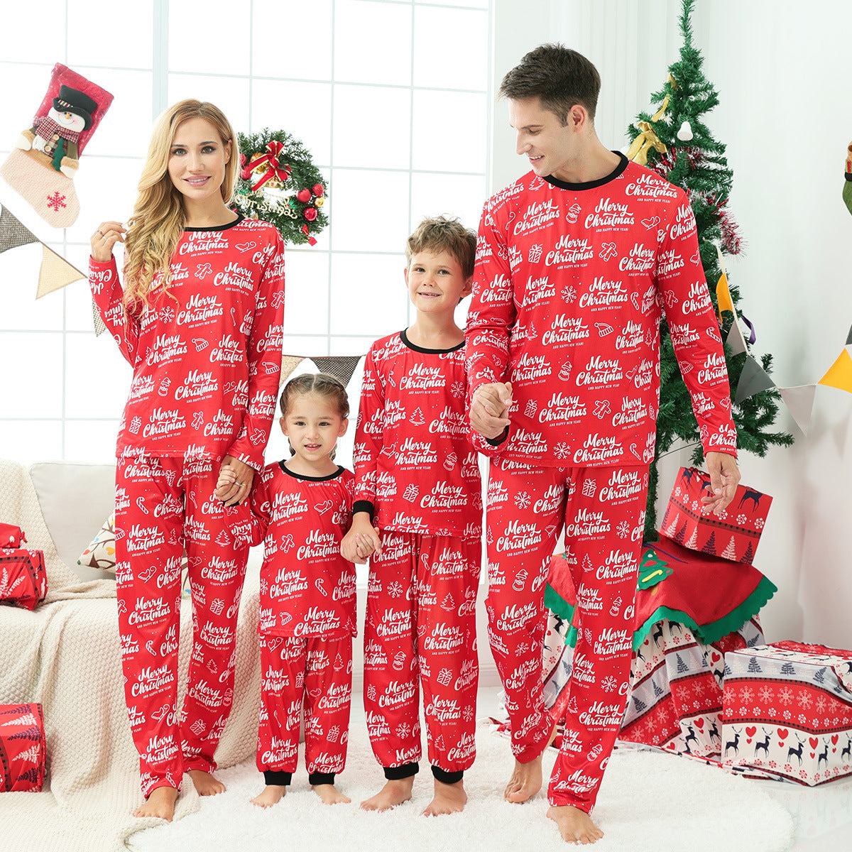 Ensemble de pyjama à manches longues pour le salon de Noël