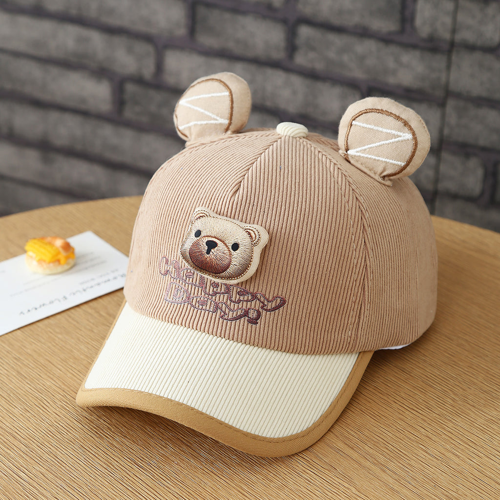 Casquette de baseball en forme d'ours brodé en trois dimensions pour usage quotidien
