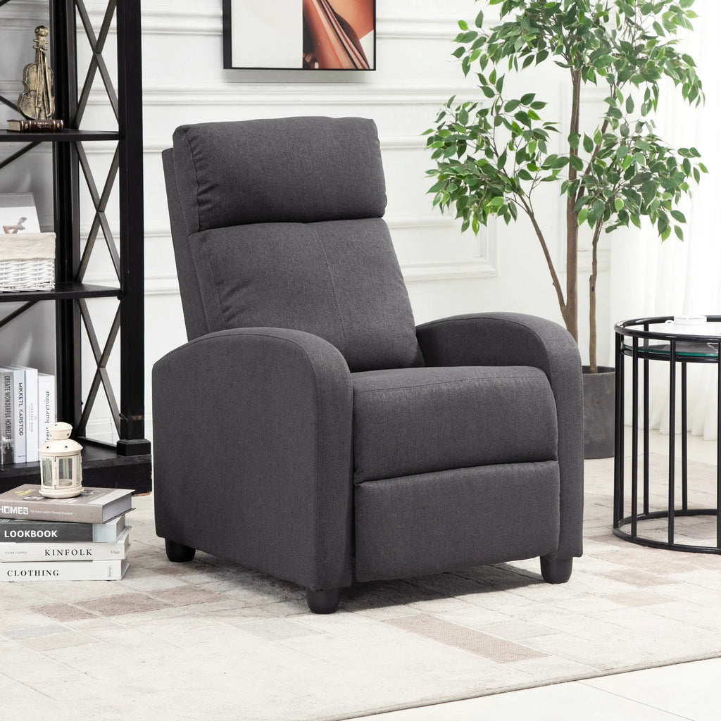 Fauteuil inclinateur en tissu Manuel Accueil Théâtre Siège Canapé inclinable simple chaise avec rembourré