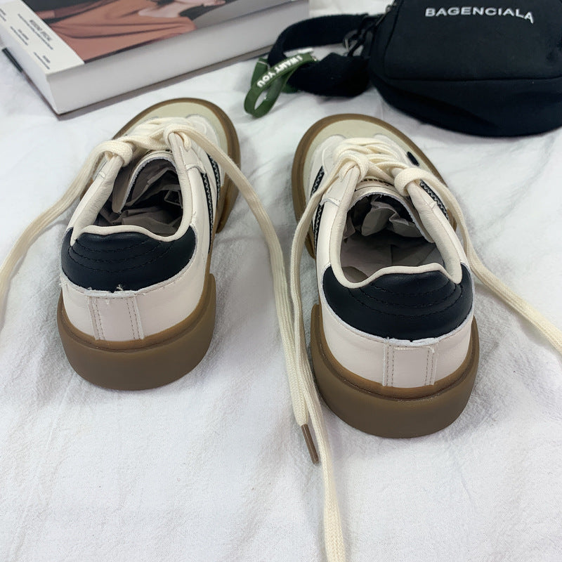 Autumn cuir Retro Blanc Chaussures Style Couple