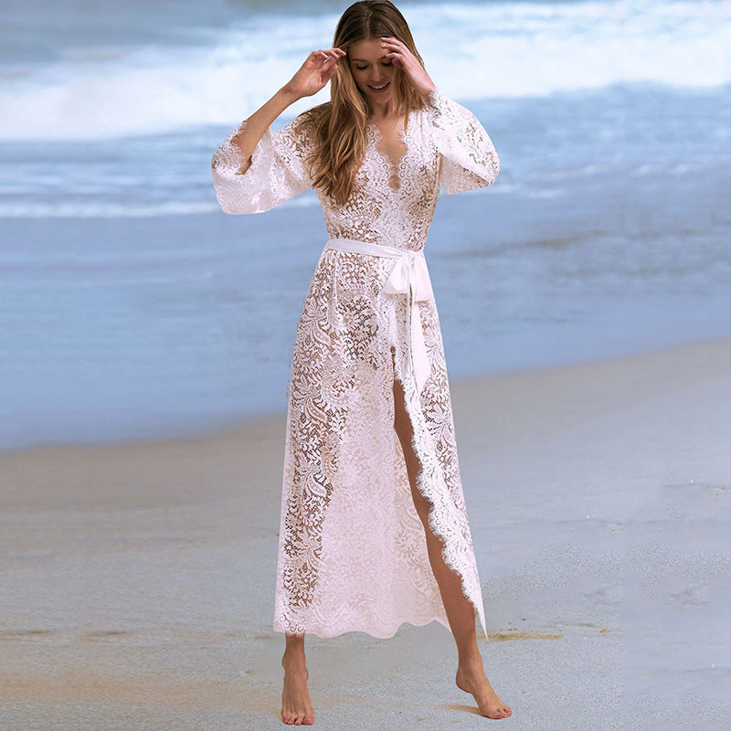Blouse de bikini en dentelle