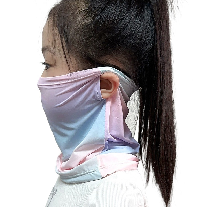 Enfants Masque visage protecteur du soleil Style d'oreille en soie glacée