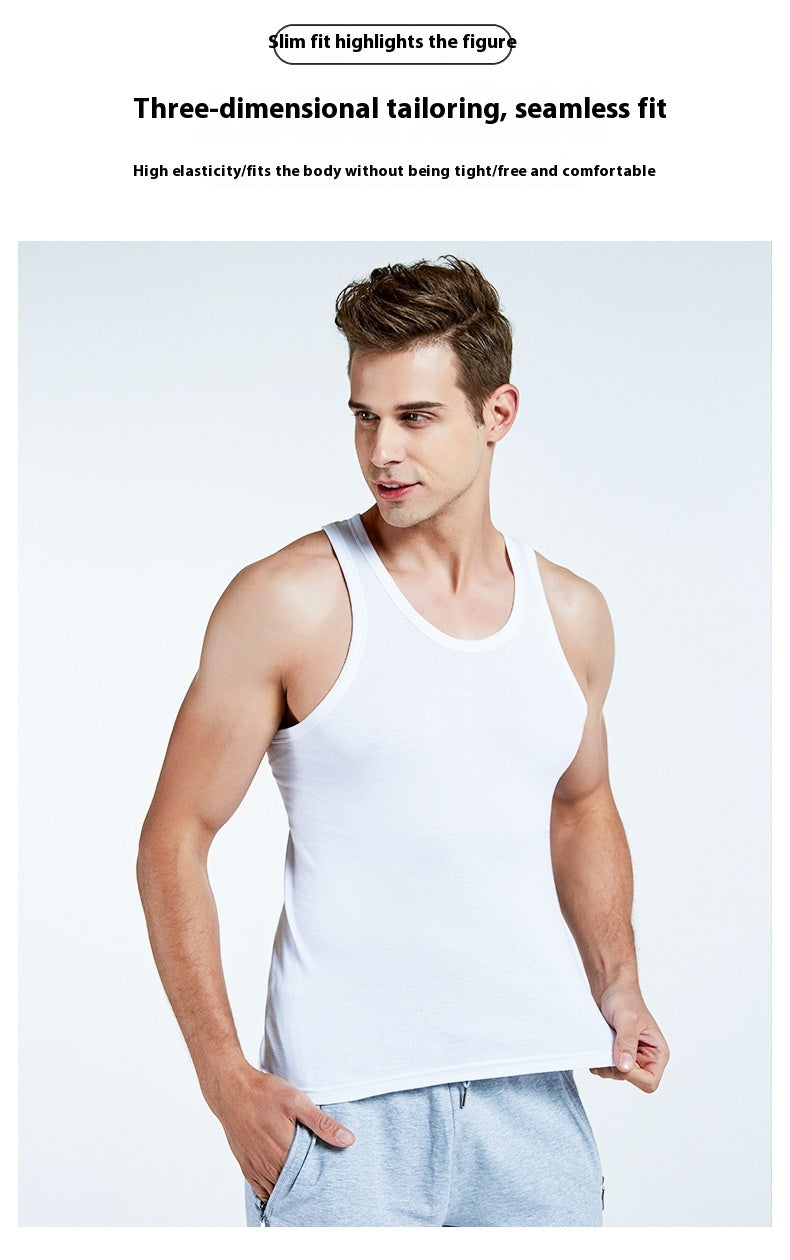 Veste homme coton Slim Fit sport bas bas chemise respirant stretch sous-vêtements