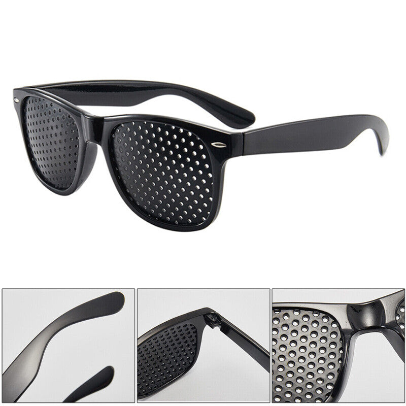 2Pcs Pinhole Glasses Eyes Correction Exercice Eyesight Amélioration des soins de la vision A