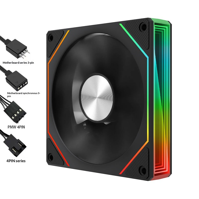 Ventilateur PC ARGB avec refroidissement à air synchronisé et contrôle de température PWM