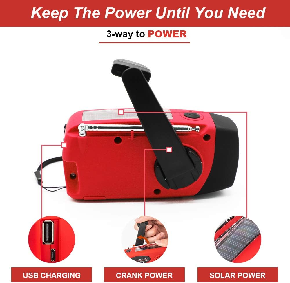 Radios solaires d'urgence portatives