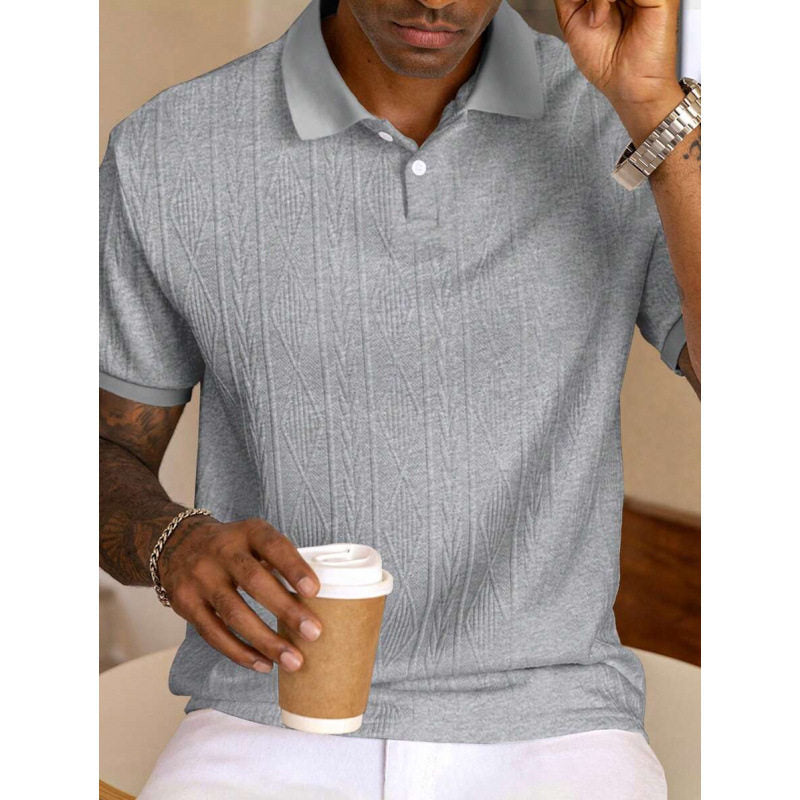 Chemise décontractée tendance Jacquard pour homme