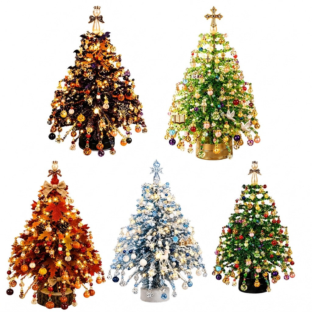 Bricolage perlé de sapin de Noël KitFormes librement personnalisables