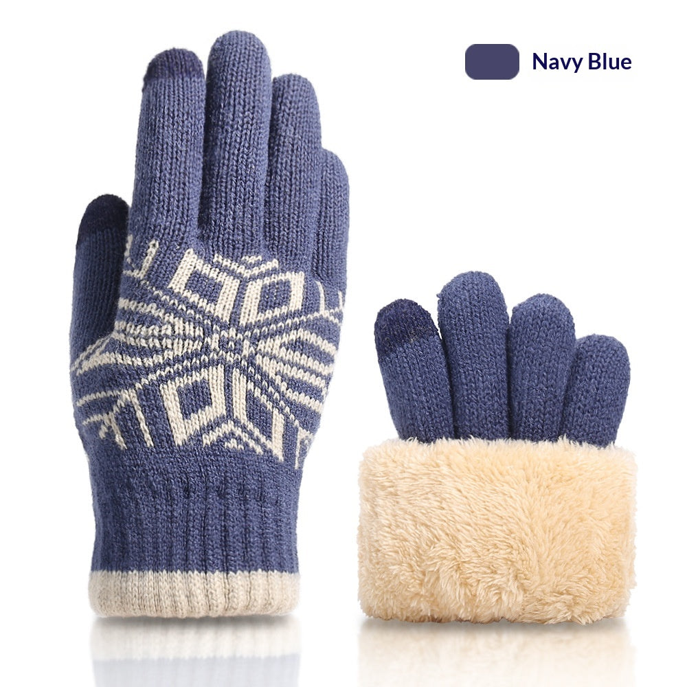 Gants à écran tactile double-couche de Noël