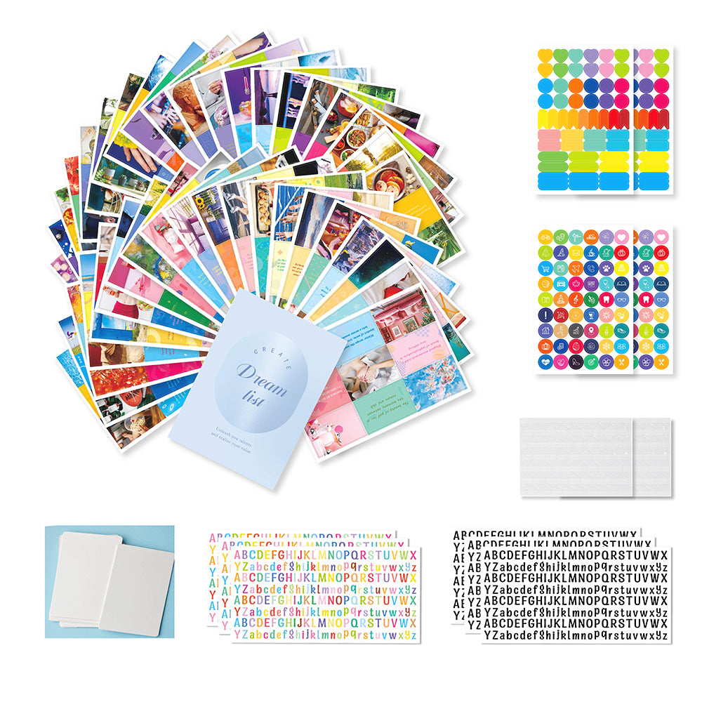 Inspirational Dream Cut lettre Sticker Vision Board Livre costume