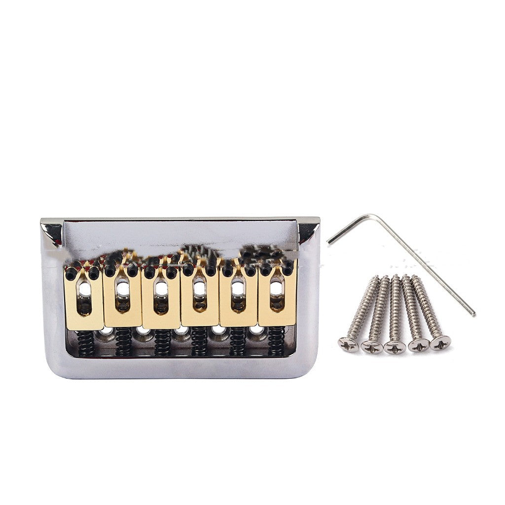 Accessoires d'instrument Guitar Bridge with Silver Six String Brass Saddle
