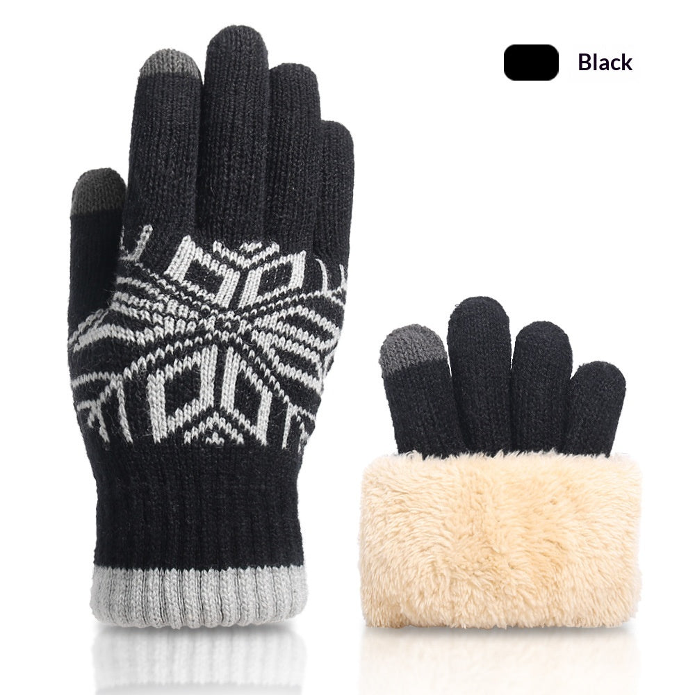 Gants à écran tactile double-couche de Noël