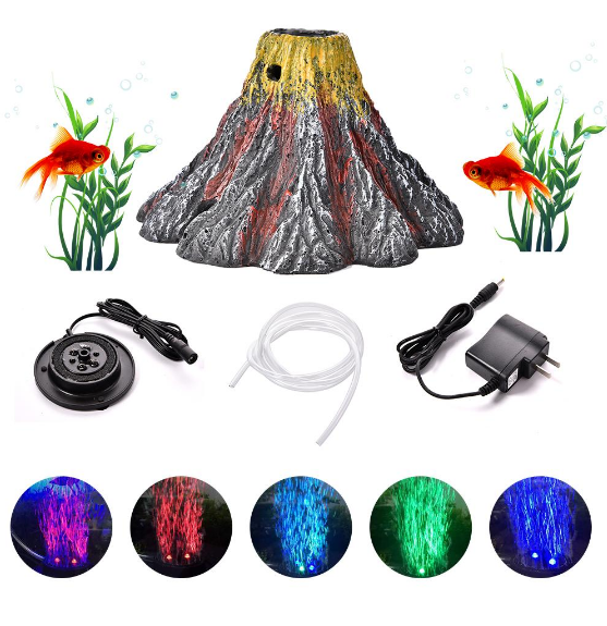 Creative Volcano Ornament for Fish Tank