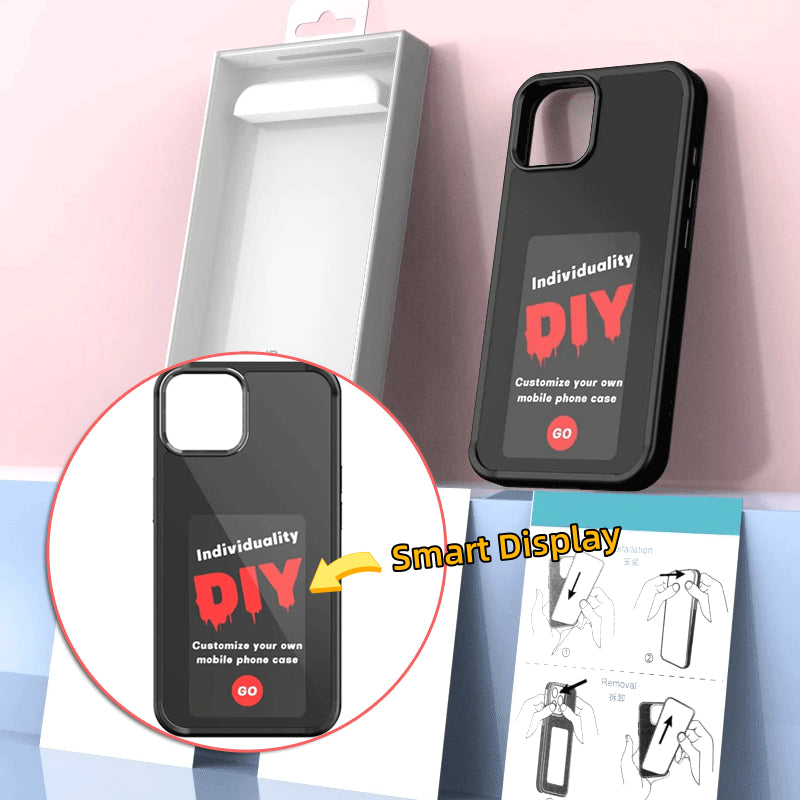 E-ink Screen Phone Case Unlimited Screen Projection personnalisation Phone Cover Batterie Gratuit