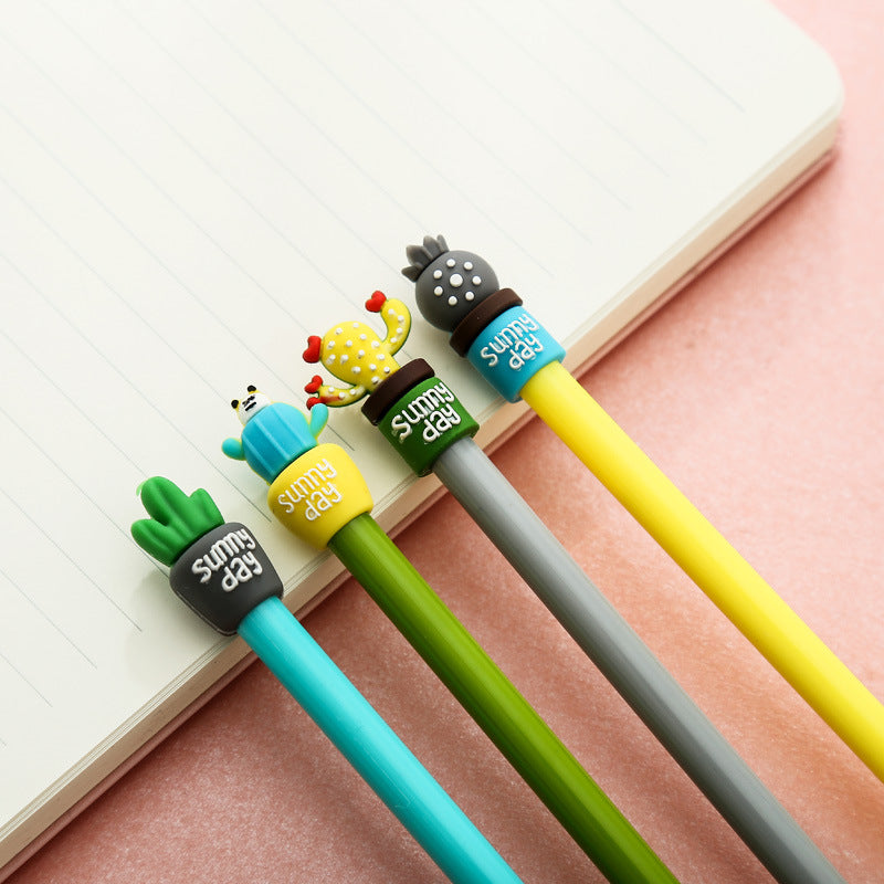 Stylo de gel de cactus en pot