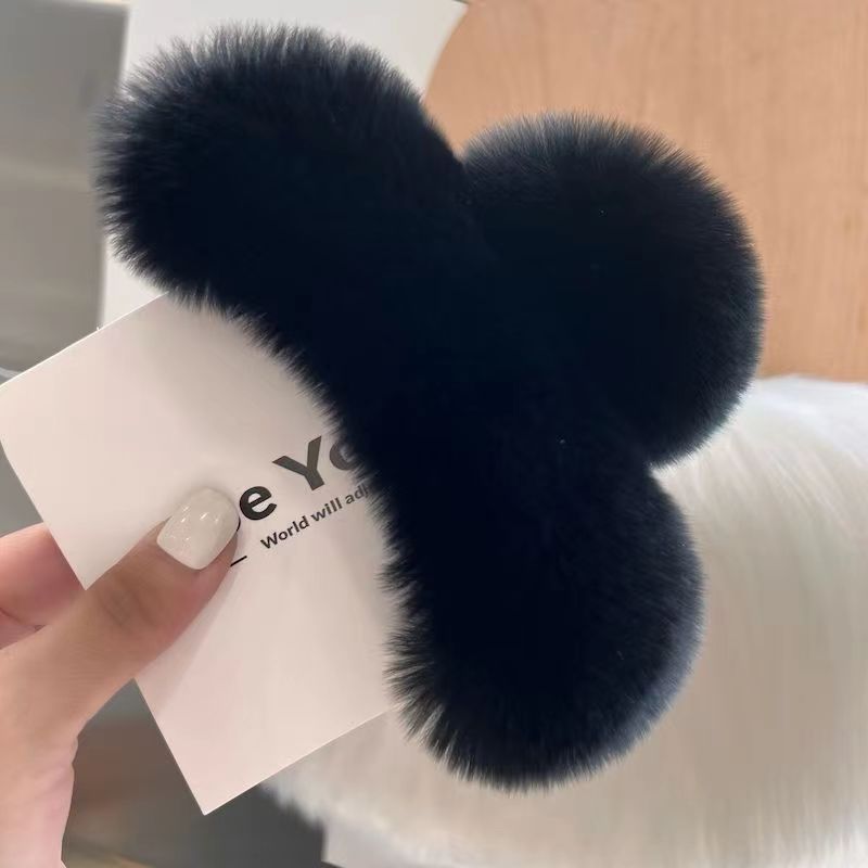 Véritable Rex lapin cheveux mignon en peluche coiffure griffe cheveux