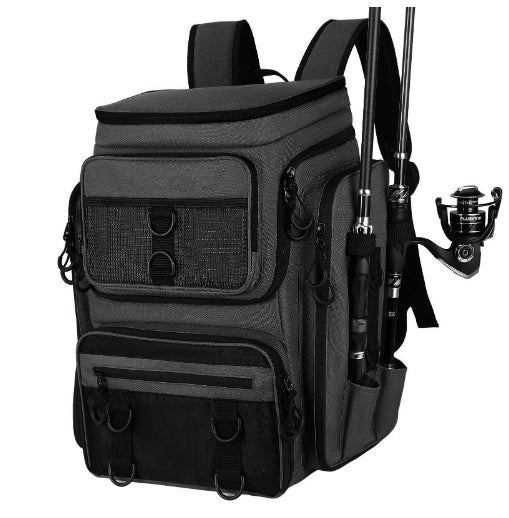 Outdoor Multi-Functional Fish Tackle sac de pêche Rangement de la tige de poisson sac à dos