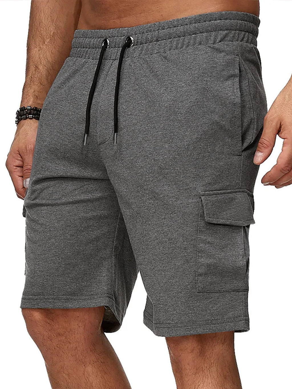 Short de sport homme de plus de taille Multi-pocket Short de fitness Pantalon sport casual