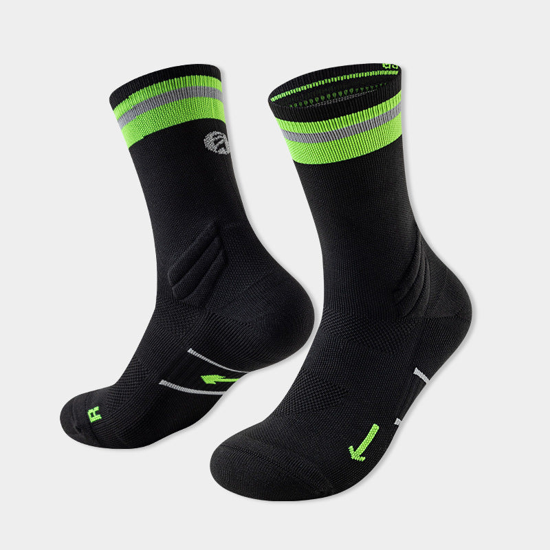 Hommes et femmes Chaussettes Marathon mi-calf pour la randonnée en plein air et le sentier