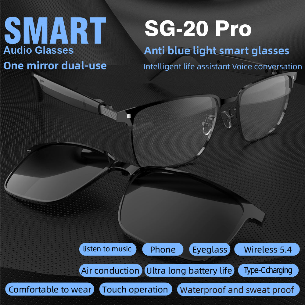 Smart Glass Smart Eyewear Étape dans le monde Verres résistants aux UV haute définition HIFI S