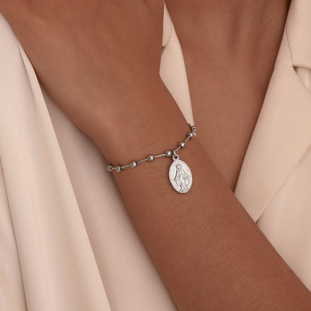 Bracelet en acier inoxydable ovale