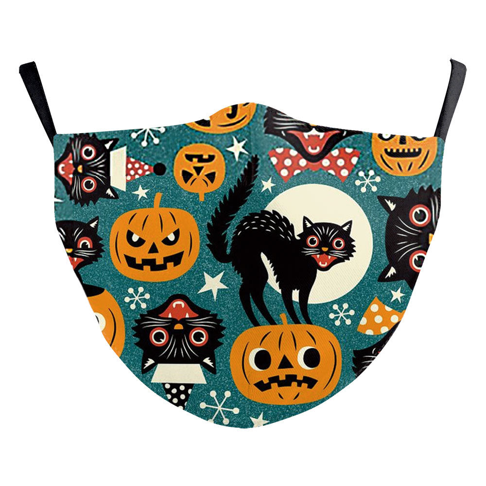 Crâne d'Halloween Impression numérique drôle Masque de poussière double couche
