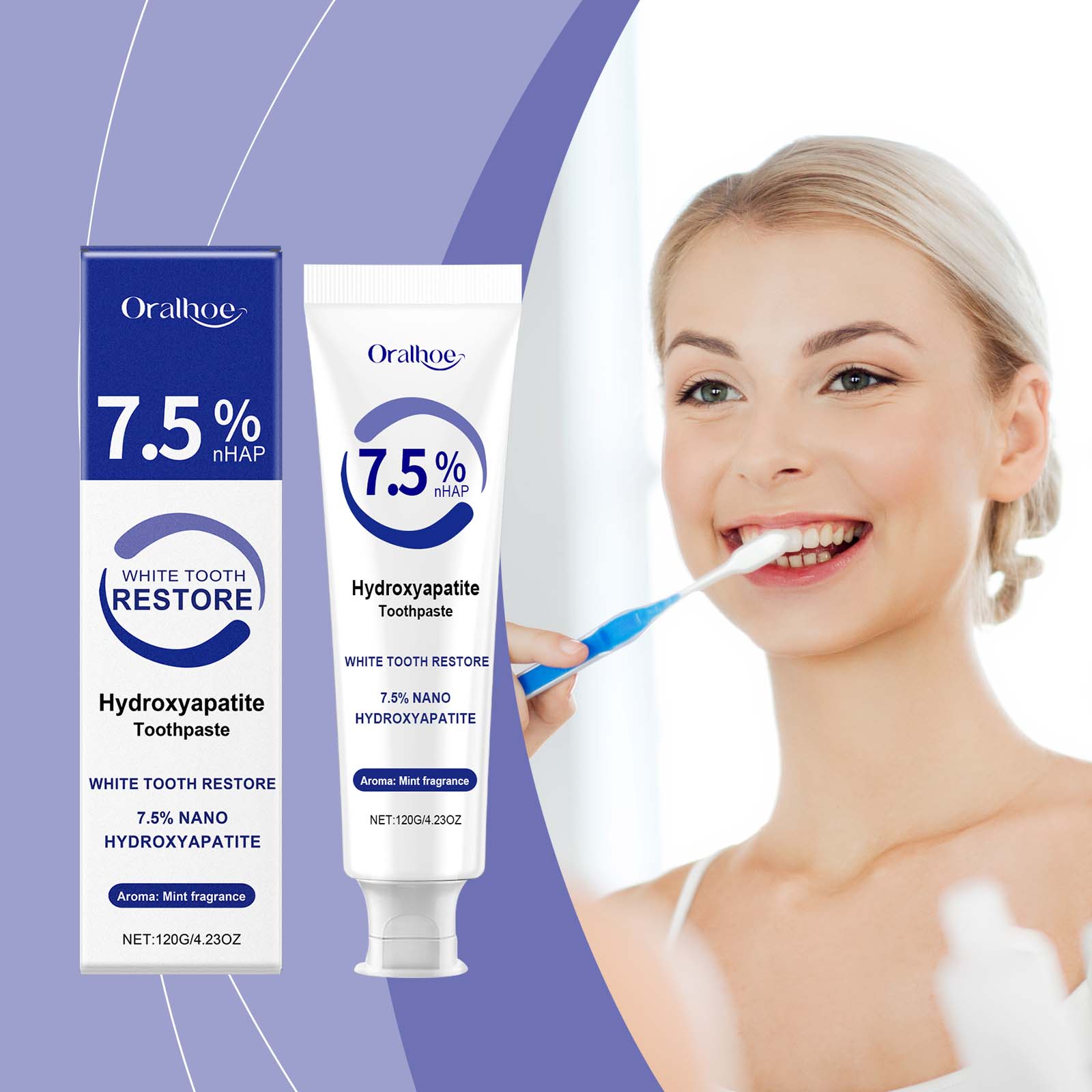 Dents anti-cavité Blanchiment Soins Dentifrice 120g 1box