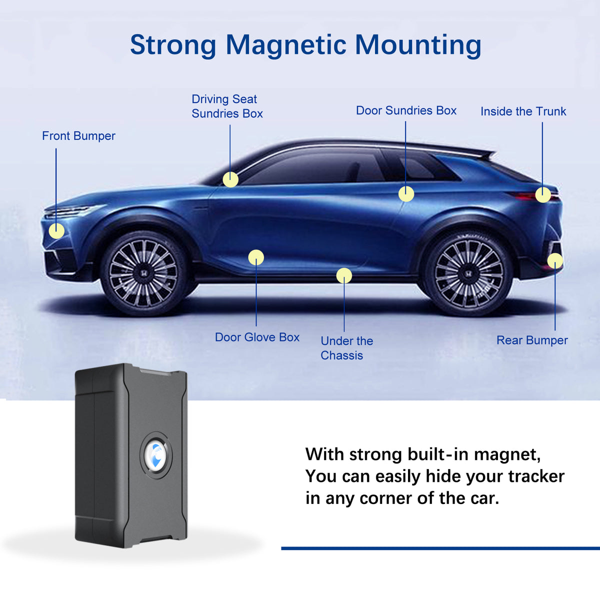 Hidden Anti-Theft GPS Tracker with Remote Control Real-Time Vehicle Tracker for Car