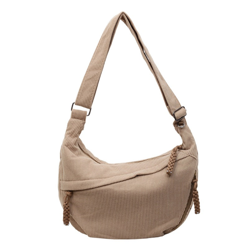 Sac à épaule polyvalent simple de couleur solide