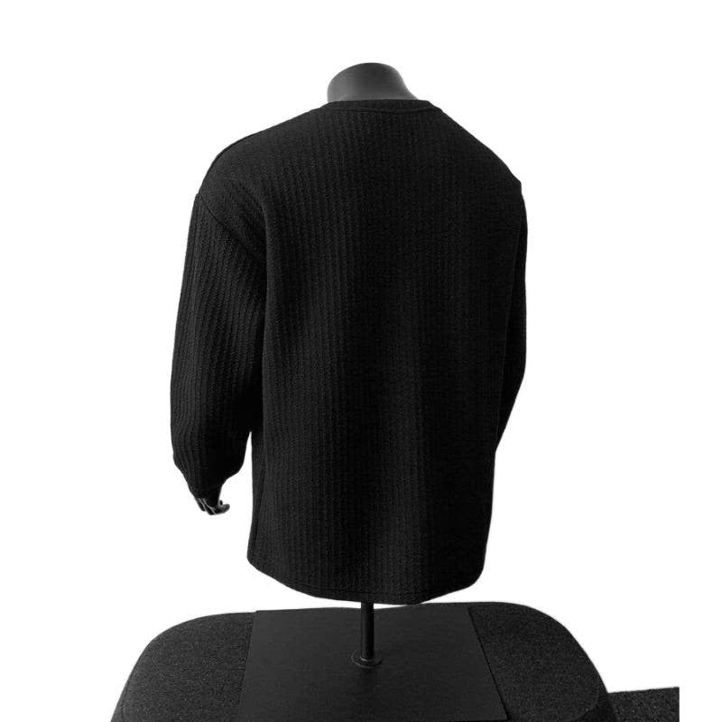 T-shirt de base pour homme à manches longues de style américain pour le printemps et