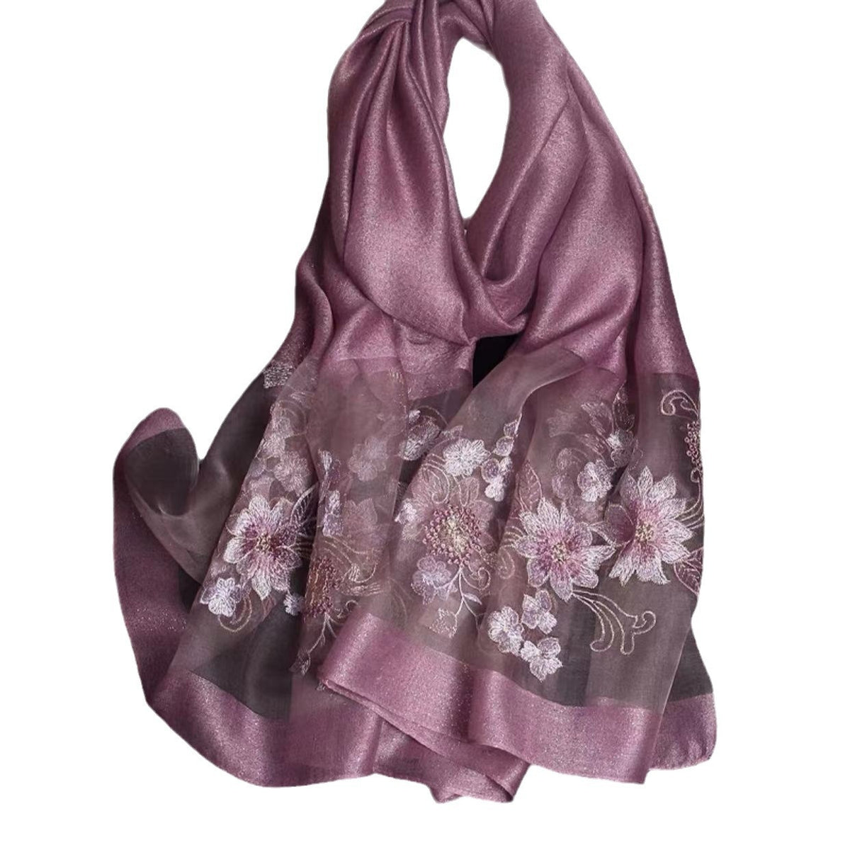 Soie et laine Cheongsam Châle longue écharpe