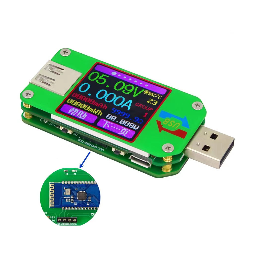 UM24C USB 2.0 Color Screen Thermometer with Bluetooth Communication