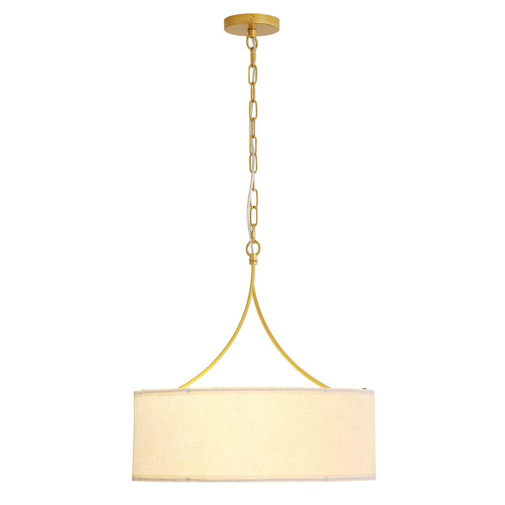 3-Light Fabric Modern Pendant Light