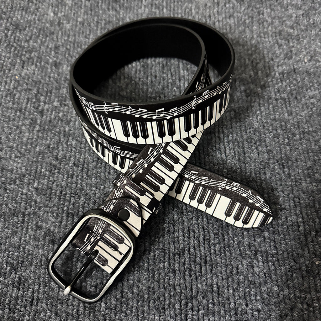 Unisexe Versatile Musique style épingle ceinture en cuir
