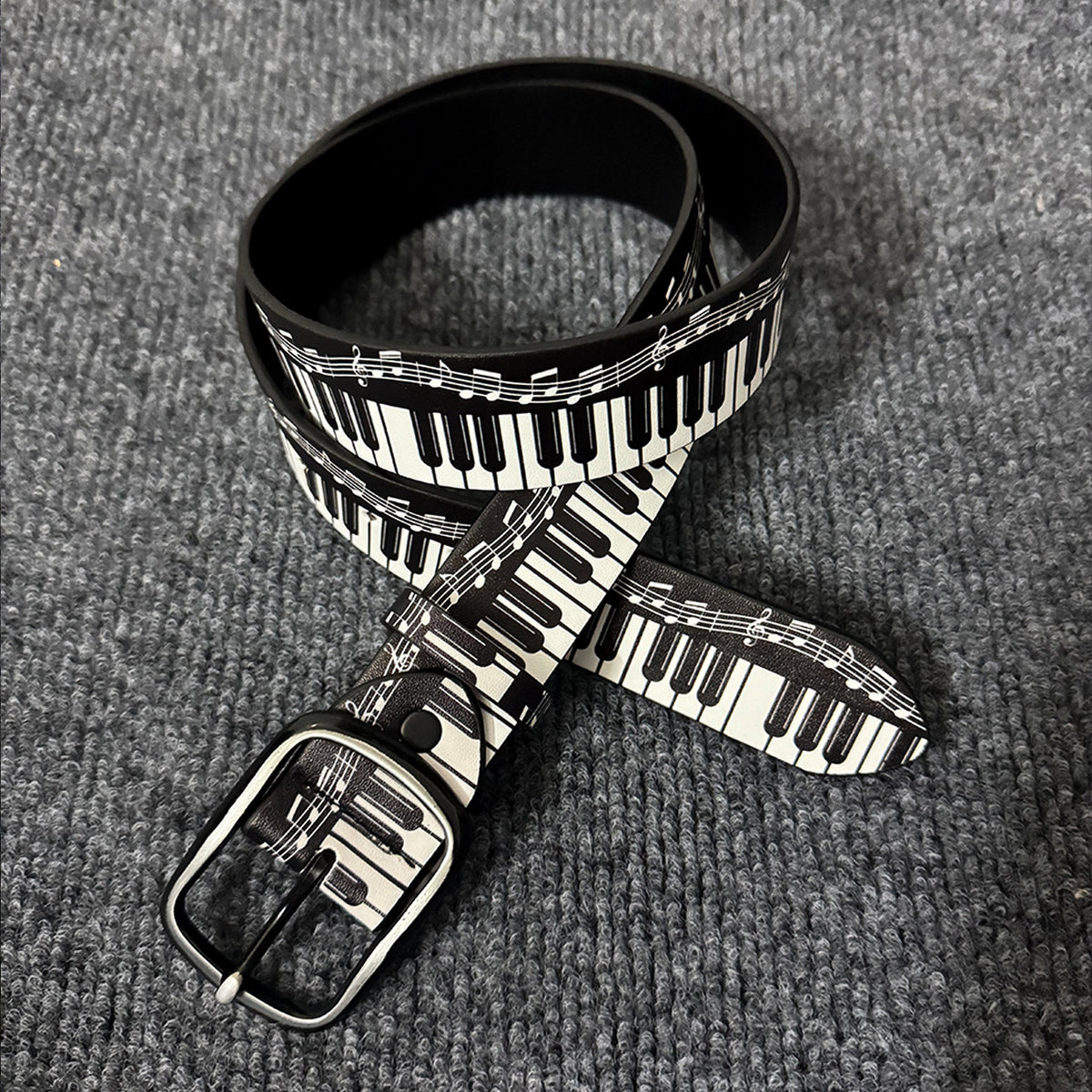 Unisexe Versatile Musique style épingle ceinture en cuir