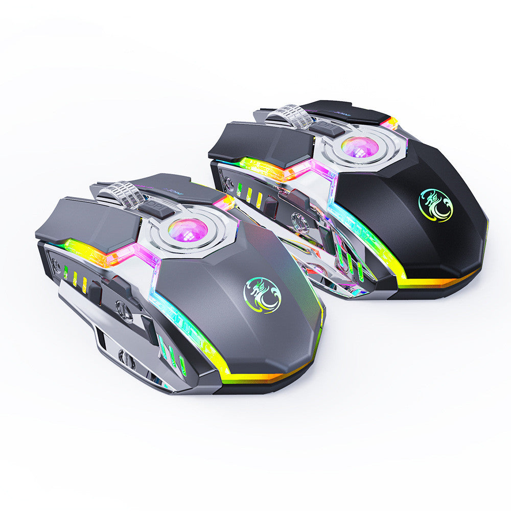 7-bouton 2.4G Silent Charging RGB Streamer Cheval Racing Souris de jeu sans fil